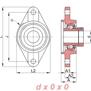 Bezpieczna płatność Zespół z oprawą żeliwną EXFLZ.204 SNR